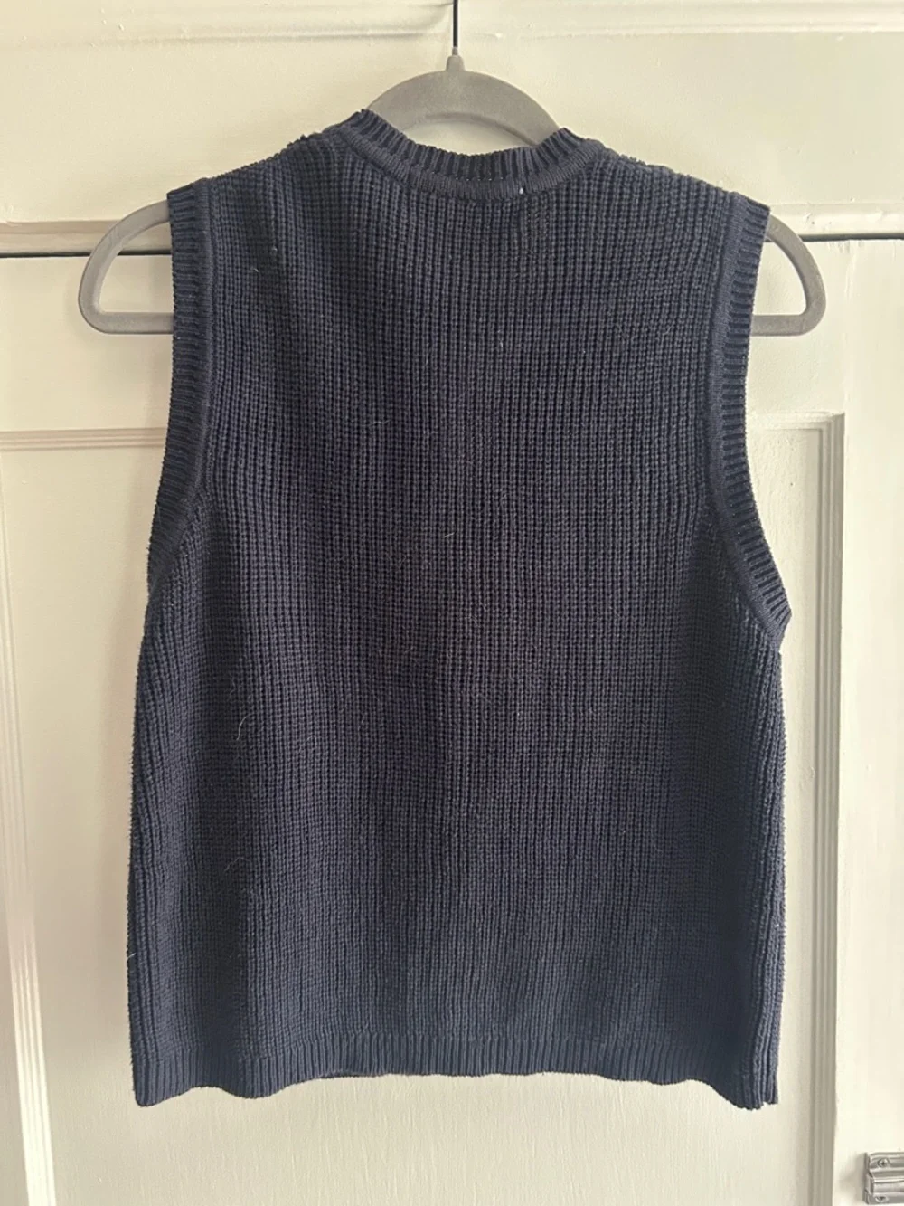 Marsh Landing Navy Cotton Cable Knit Vest - Picture 4 of 4